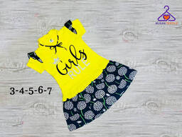 Платье для девочек с надписью Girl Rule