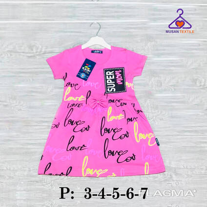 Платье для девочек с надписью Love Mini