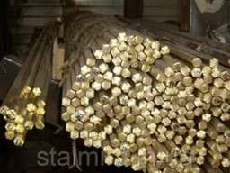 Шестигранник латунный лс59-1. Д3-36х3000 мм. Порезка. Цена